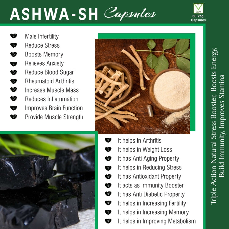 ASHWA-SH(Boost Performance, Power, Stamina, Endurance, Strength and Overall Wellbeing for Men)