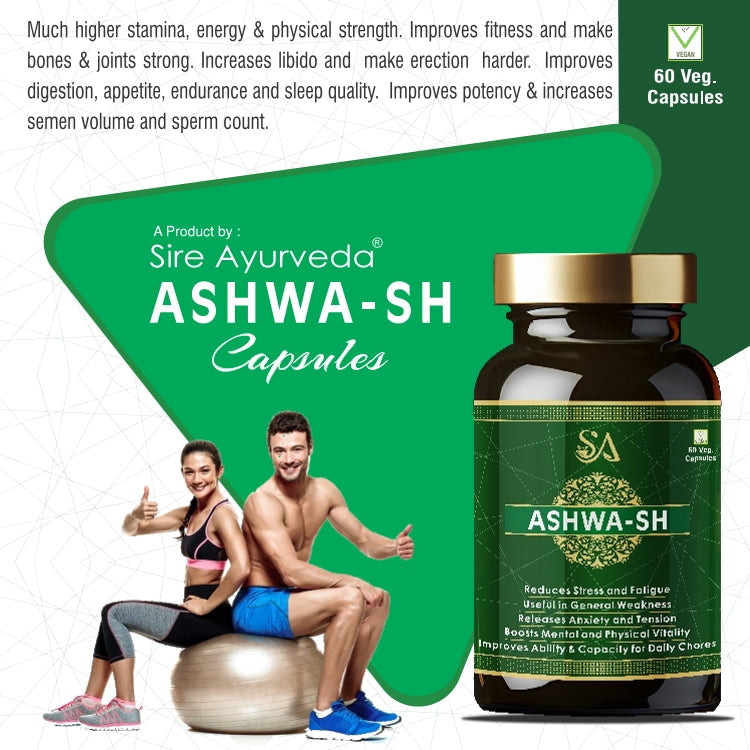 ASHWA-SH(Boost Performance, Power, Stamina, Endurance, Strength and Overall Wellbeing for Men)