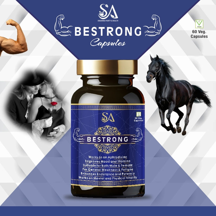 BESTRONG(Booster Capsule, With Goodness of Ashwagandha, Gokhru, Shatavari, Shjilajit, Helps to Boost Energy and Strength (Pack of 60 Capsules)