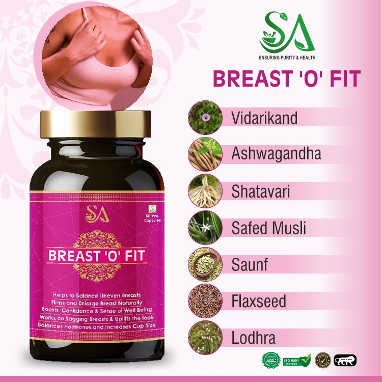 BREAST ‘O’ FIT(Works on Sagging Breasts & Uplifts The Look, Balances Hormones and Increases Cup Size, Boosts Confidence & Sense of Well being)