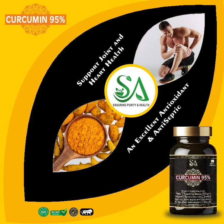CURCUMIN 95%(Antioxidant & Anti-inflammatory Supplement – For Skin, Joint Support, Boosts Immune System)