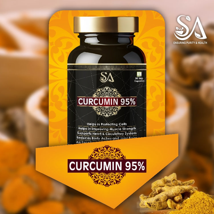 CURCUMIN 95%(Antioxidant & Anti-inflammatory Supplement – For Skin, Joint Support, Boosts Immune System)