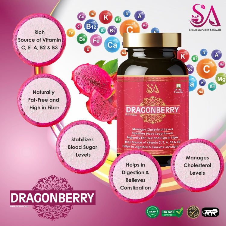 DRAGONBERRY(High in antioxidants, calcium, vitamins B and C, iron, protein, and fiber)