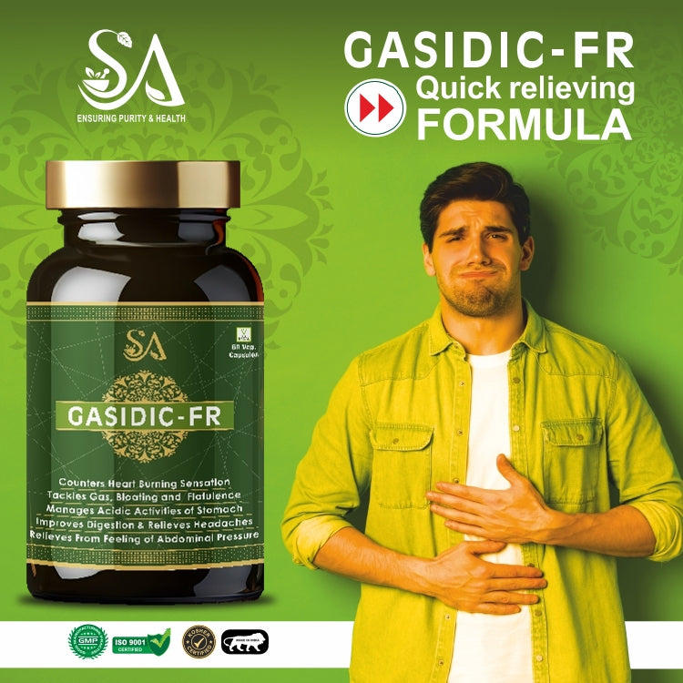 GASIDIC-FR(Acidity gas relief ayurvedic medicine, stomach pain relief medicine, kabj medicines or Digestion, Acidity, Constipation, Abdominal Pain Bloating and Stomach Gas Relief, Helps to Improve Digestive Immunity)