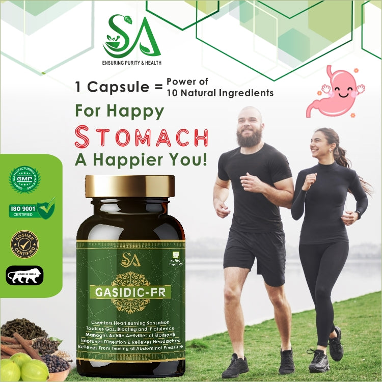 GASIDIC-FR(Acidity gas relief ayurvedic medicine, stomach pain relief medicine, kabj medicines or Digestion, Acidity, Constipation, Abdominal Pain Bloating and Stomach Gas Relief, Helps to Improve Digestive Immunity)