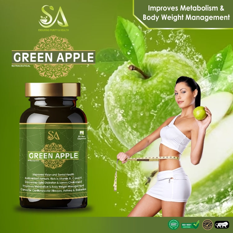 GREEN APPLE(Supports Healthy Weight Management, Rich in Dietary Fiber, Promotes Metabolism Enhancement)