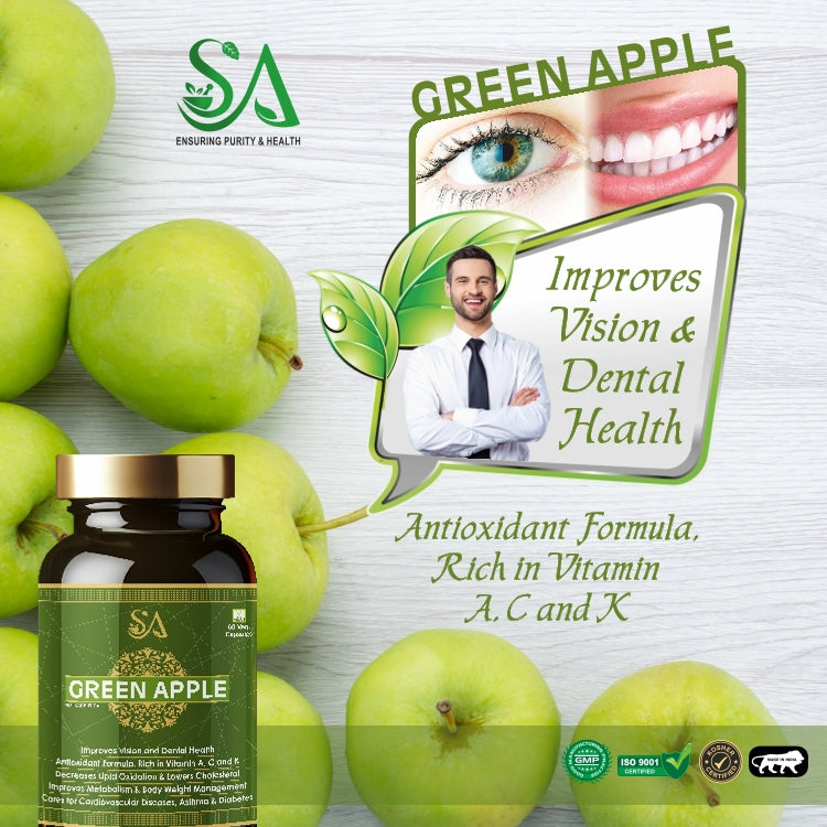 GREEN APPLE(Supports Healthy Weight Management, Rich in Dietary Fiber, Promotes Metabolism Enhancement)
