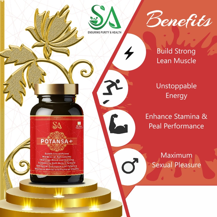 POTANSA +(Booster for Men-Strength, Stamina, Energy Enhancing, Mood, Endurance Boost)