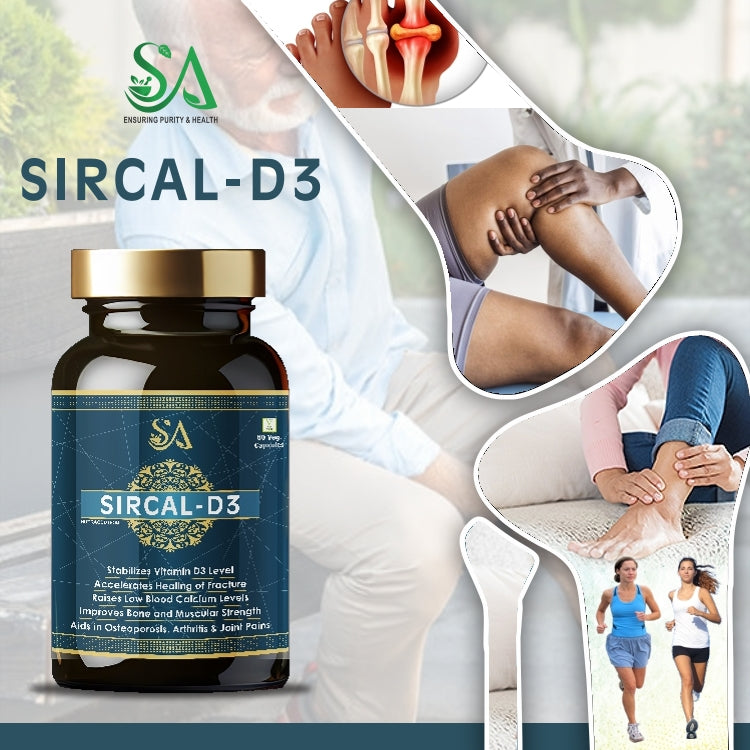 SIRCAL-D3(Natural/Herbal for Daily Immunity & Resistance to infection ,Bone &Joint Wellness, Decreasing Workout Post Injuries)