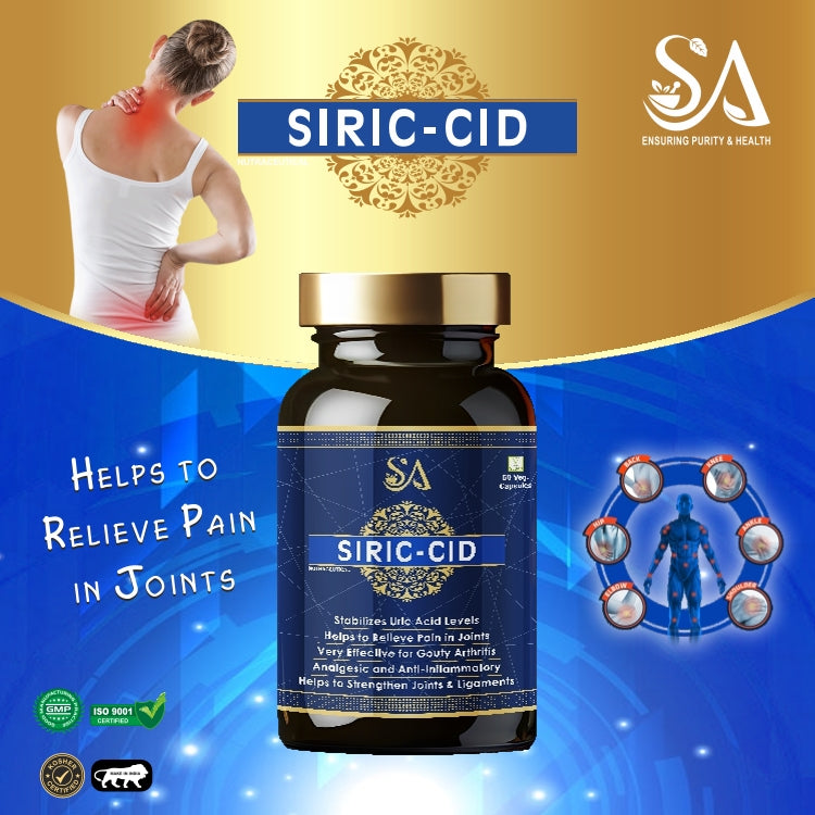 SIRIC-CID(Stabilize uric acid level, Rejuvenates joints, Alleviates joint pains, No Side Effect, Ayurvedic For Healthy and Long Life)