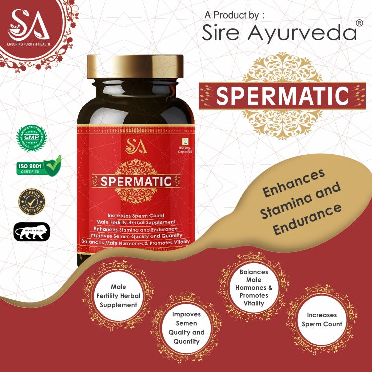 SPERMATIC(Grow Sperm Capsules, improves Fertility, promotes Sperm maturation , Elevates Conception rate)