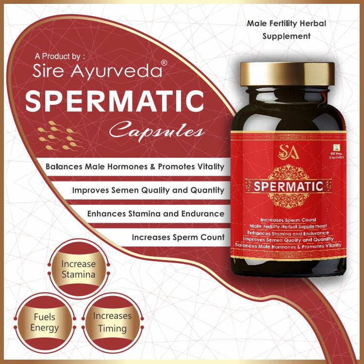 SPERMATIC(Grow Sperm Capsules, improves Fertility, promotes Sperm maturation , Elevates Conception rate)