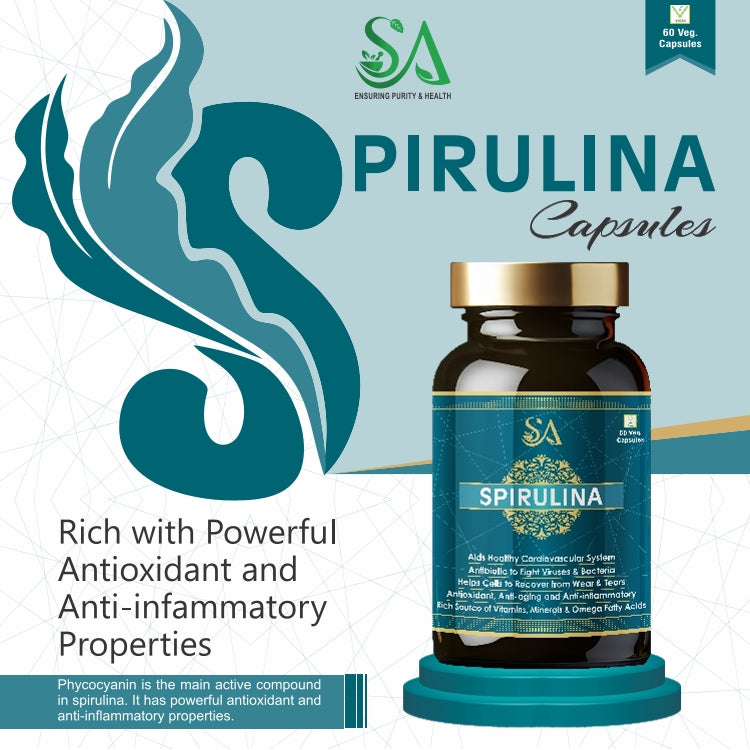 SPIRULINA(Spirulina is a nutritional powerhouse, rich in essential vitamins, minerals , antioxidants)