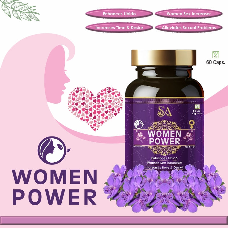 WOMEN POWER(60 Capsules) Performance Regain, Power Booster Vigor Vitality Energy Increase Stamina in Women ayurvedic herbs, Shatavari, Ashwagandha, Ashoka, damiana)