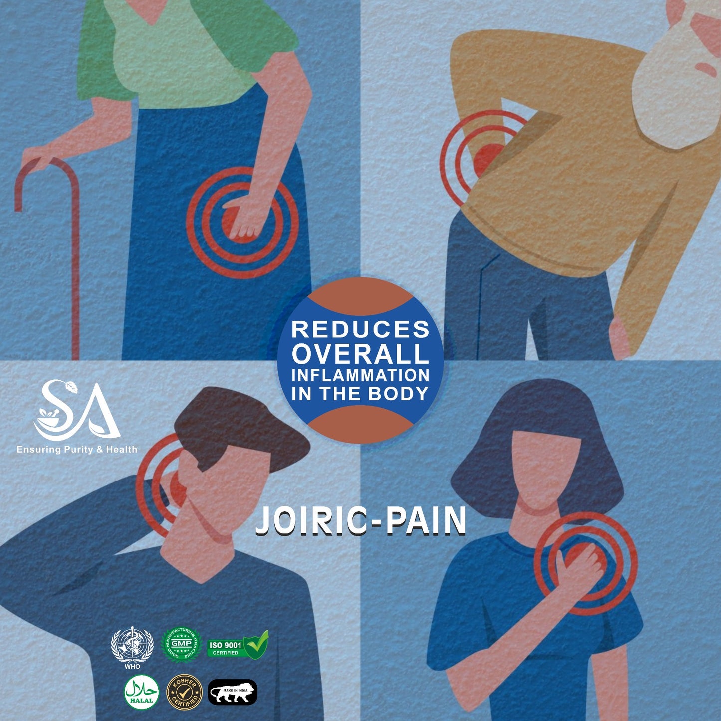 JOIRIC-PAIN(Natural/Herbal for Daily Immunity & Resistance to infection ,Bone &Joint Wellness, Decreasing Workout Post Injuries)