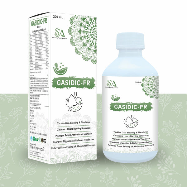 GASIDIC-FR( Acidity gas relief ayurvedic syrup, stomach pain relief medicine, kabj medicines or Digestion, Acidity, Constipation, Abdominal Pain Bloating and Stomach Gas Relief, Helps to Improve Digestive Immunity)