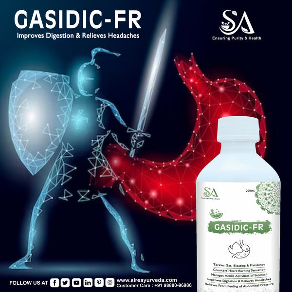 GASIDIC-FR( Acidity gas relief ayurvedic syrup, stomach pain relief medicine, kabj medicines or Digestion, Acidity, Constipation, Abdominal Pain Bloating and Stomach Gas Relief, Helps to Improve Digestive Immunity)