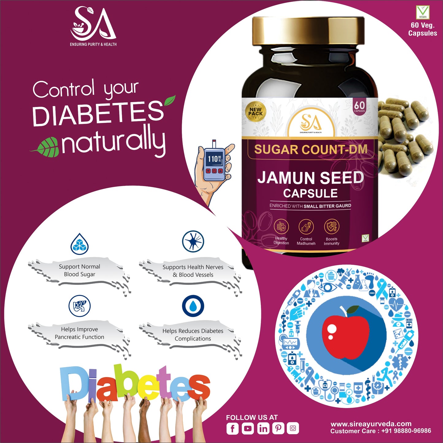 Sire® Jamun Seed Capsules (Sugar Count-DM)