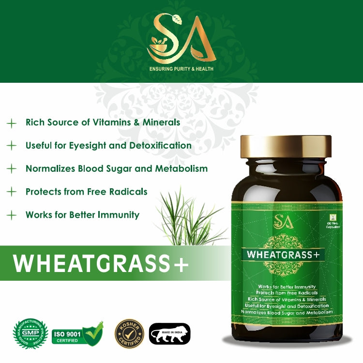 WHEATGRASS+(Effective Weight Management, Natural Detoxification, Anti-Inflammation & Energy Supplement For Men & Women)