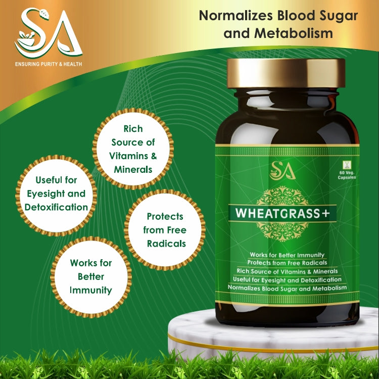 WHEATGRASS+(Effective Weight Management, Natural Detoxification, Anti-Inflammation & Energy Supplement For Men & Women)