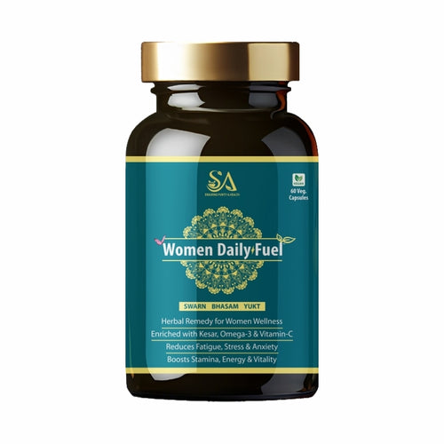 Women Daily Fuel | Women Ayurvedic Herbs | Shatavari, Ashwagandha, Ashoka, Lodhra, Babool - 60 Capsules