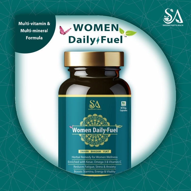 Women Daily Fuel | Women Ayurvedic Herbs | Shatavari, Ashwagandha, Ashoka, Lodhra, Babool - 60 Capsules