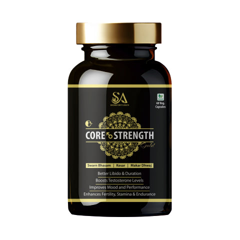 CORE STRENGTH Gold Capsules ( Free Men Massage Oil) 60 Capusles Set