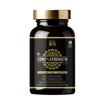 CORE STRENGTH Gold Capsules ( Free Men Massage Oil) 60 Capusles Set