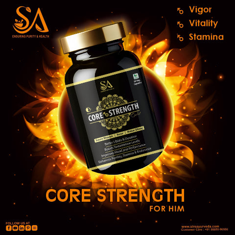CORE STRENGTH Gold Capsules ( Free Men Massage Oil) 60 Capusles Set