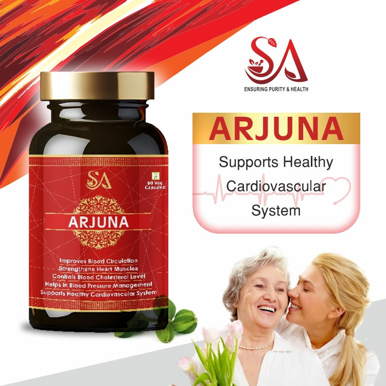 ARJUNA | Ayurvedic Capsules for Blood Pressure, Cholesterol, and Cardiovascular Health - 60 Capsules