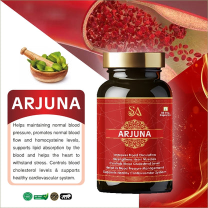 ARJUNA | Ayurvedic Capsules for Blood Pressure, Cholesterol, and Cardiovascular Health - 60 Capsules
