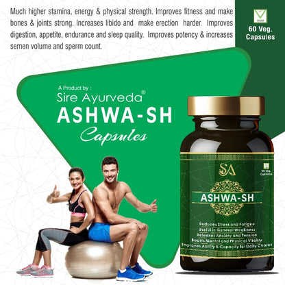 ASHWA-SH(Boost Performance, Power, Stamina, Endurance, Strength and Overall Wellbeing for Men)