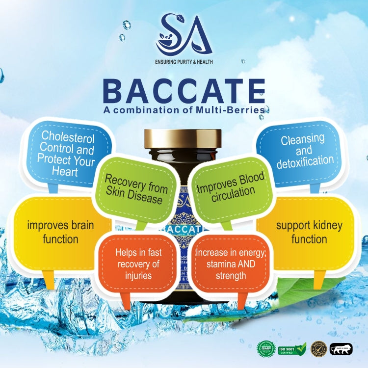 BACCATE(Good For Body Detoxifier, Immunity Booster, Joint Pain Relief Restful Sleep, 60 Veg Capsules)