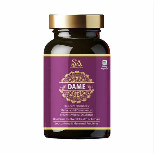 DAME( Women ayurvedic herbs, Shatavari, Ashwagandha, Ashoka, Lodhra, Babool)