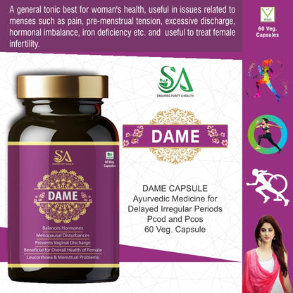 DAME( Women ayurvedic herbs, Shatavari, Ashwagandha, Ashoka, Lodhra, Babool)