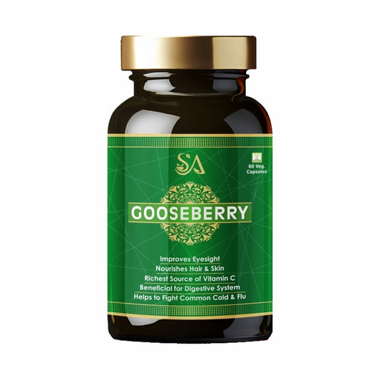 GOOSEBERRY(Improves eyesight, Richest source of vitamin C, Heart health, liver health(60 Capsules))