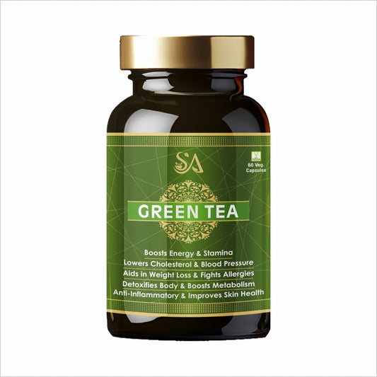GREEN TEA(Metabolism Boost, Weight Loss Aid, Lowers cholesterol & blood pressure and Skin Health in a Bottle (60 Capsules)