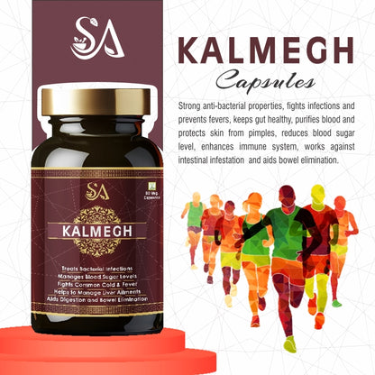 KALMEGH(An Ayurvedic Formula for Supporting Liver Function, Helps Protect Against Cold & Cough and Acts as an Immunity Booster, Maintains Overall Health & Well-being)