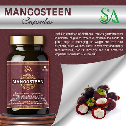 MANGOSTEEN(Good For Body Detoxifier, Immunity Booster, Joint Pain Relief Restful Sleep, 60 Veg Capsules)