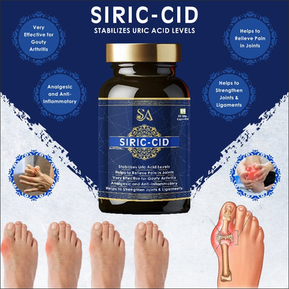 SIRIC-CID(Stabilize uric acid level, Rejuvenates joints, Alleviates joint pains, No Side Effect, Ayurvedic For Healthy and Long Life)