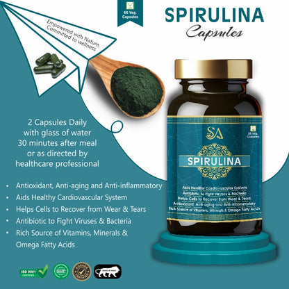 SPIRULINA(Spirulina is a nutritional powerhouse, rich in essential vitamins, minerals , antioxidants)
