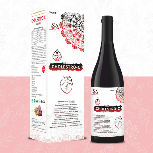 CHOLESTRO-C (Ayurvedic Supplements For Helps Blood Cholesterol & Sugar Level, A Powerful Blend Of Natural Ingredients Extra Strength Formula) 500ml