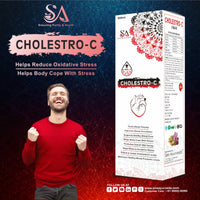 CHOLESTRO-C (Ayurvedic Supplements For Helps Blood Cholesterol & Sugar Level, A Powerful Blend Of Natural Ingredients Extra Strength Formula) 500ml