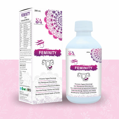 FEMINITY( Women ayurvedic herbs, Shatavari, Ashwagandha, Ashoka, Lodhra, Babool)