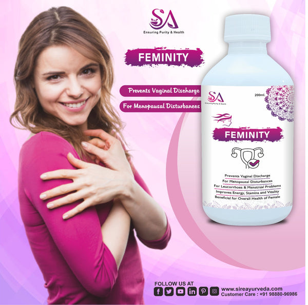 FEMINITY( Women ayurvedic herbs, Shatavari, Ashwagandha, Ashoka, Lodhra, Babool)
