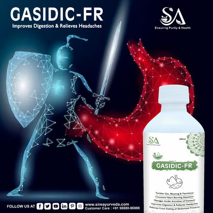 GASIDIC-FR( Acidity gas relief ayurvedic syrup, stomach pain relief medicine, kabj medicines or Digestion, Acidity, Constipation, Abdominal Pain Bloating and Stomach Gas Relief, Helps to Improve Digestive Immunity)