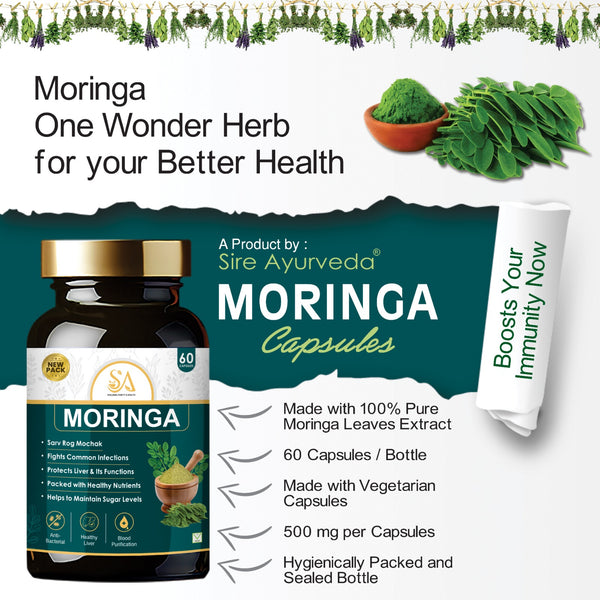 Sire® Moringa Capsules (30 Days Medicine)