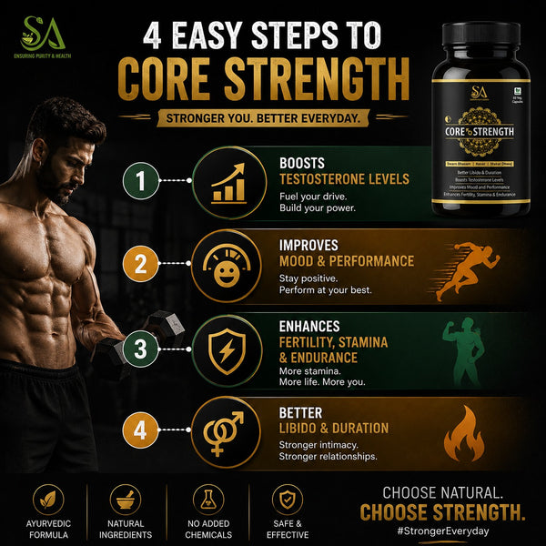 Sire® CORE STRENGTH Gold Capsules ( Free Men Massage Oil) 30 Capusles Set