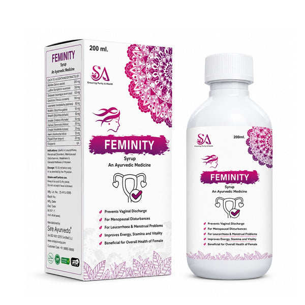 FEMINITY( Women ayurvedic herbs, Shatavari, Ashwagandha, Ashoka, Lodhra, Babool)