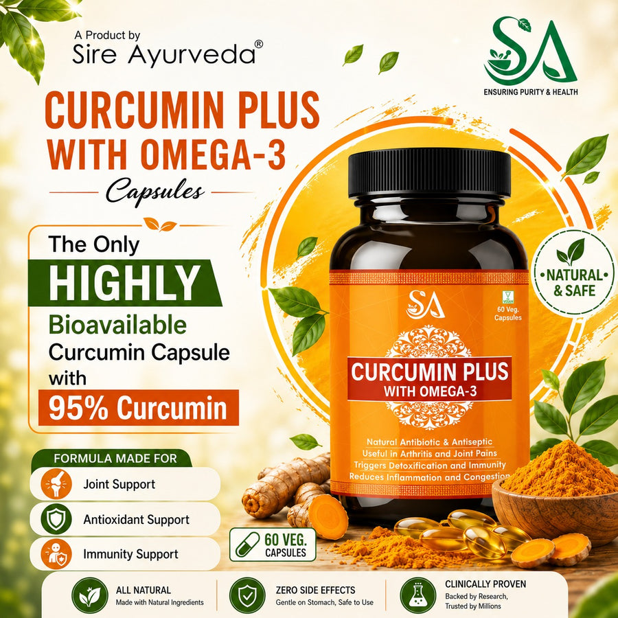 Sire® CURCUMIN PLUS WITH OMEGA- 3 (30 Days Medicine)
